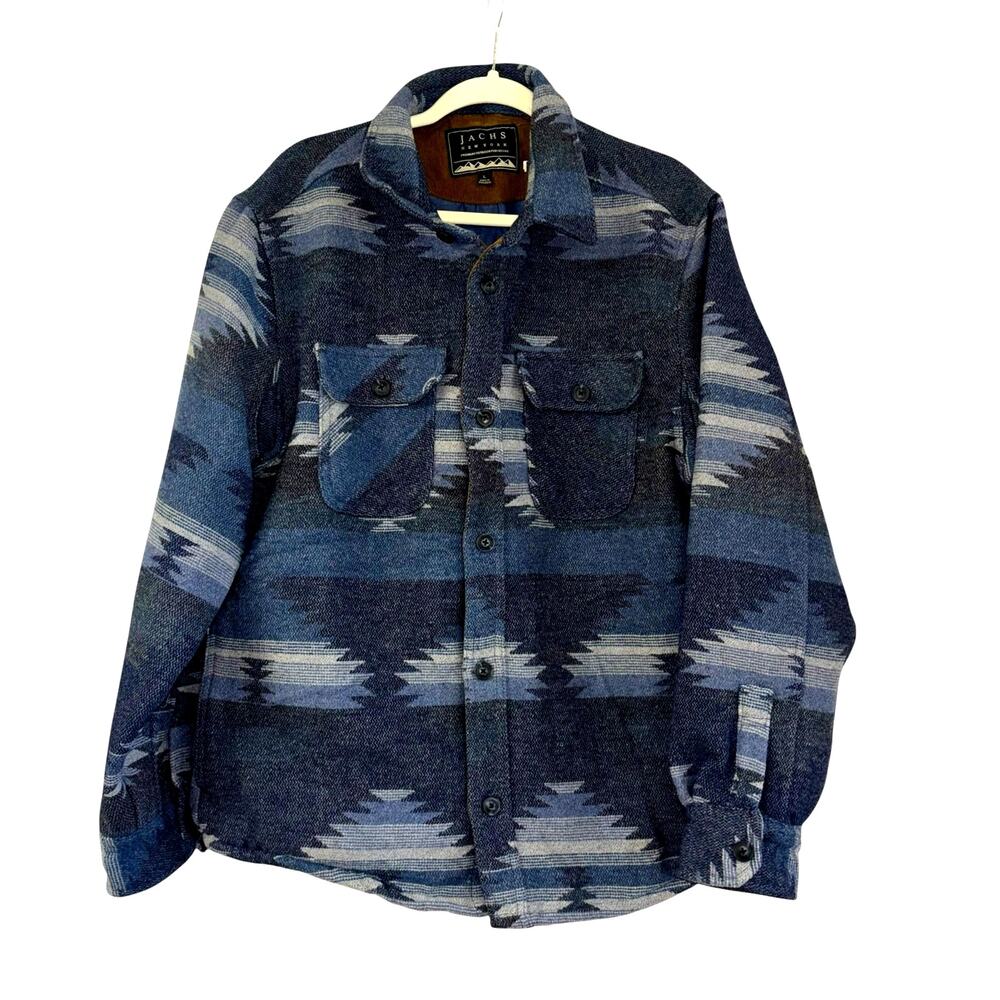 Jachs New York Aztec Southwest Barn Shacket Mens L Cowboy Western Casual Classic